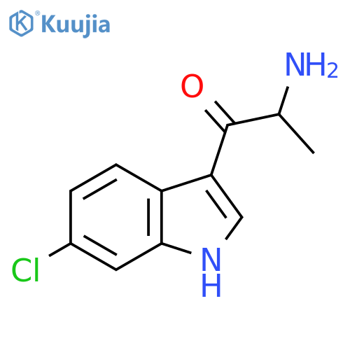 2-amino-1-(6-chloro-1H-indol-3-yl)propan-1-one structure