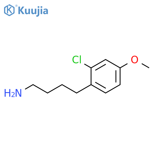 4-(2-chloro-4-methoxyphenyl)butan-1-amine structure