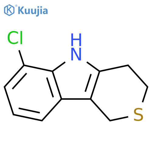 Thiopyrano[4,3-b]indole, 6-chloro-1,3,4,5-tetrahydro- structure