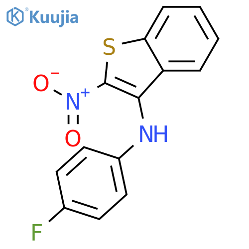 Benzo[b]thiophen-3-amine,N-(4-fluorophenyl)-2-nitro- structure