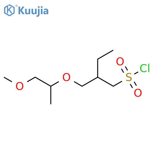 2-{(1-methoxypropan-2-yl)oxymethyl}butane-1-sulfonyl chloride structure