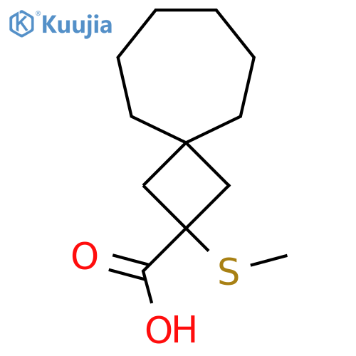 2-(methylsulfanyl)spiro3.6decane-2-carboxylic acid structure