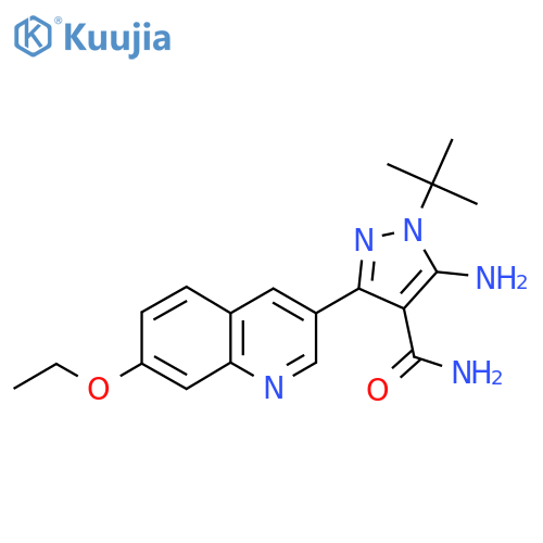 5-Amino-1-Tert-Butyl-3-(7-Ethoxyquinolin-3-Yl)-1h-Pyrazole-4-Carboxamide structure