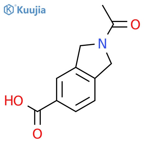 2-acetyl-2,3-dihydro-1H-isoindole-5-carboxylic acid structure
