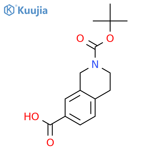 2-[(tert-butoxy)carbonyl]-1,2,3,4-tetrahydroisoquinoline-7-carboxylic acid structure