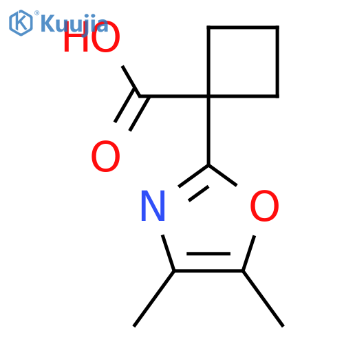 1-(dimethyl-1,3-oxazol-2-yl)cyclobutane-1-carboxylic acid structure
