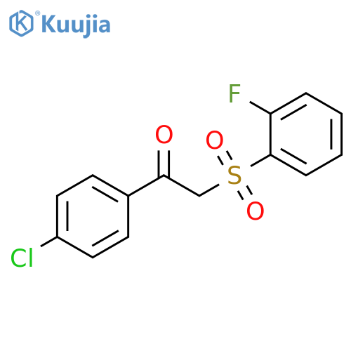 1-(4-chlorophenyl)-2-(2-fluorobenzenesulfonyl)ethan-1-one structure
