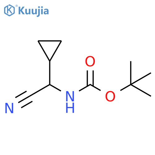tert-butyl N-cyano(cyclopropyl)methylcarbamate structure