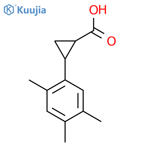 2-(2,4,5-trimethylphenyl)cyclopropane-1-carboxylic acid structure