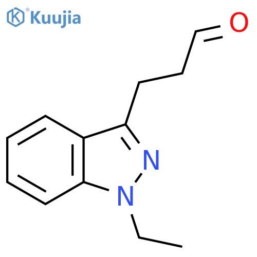 3-(1-ethyl-1H-indazol-3-yl)propanal structure
