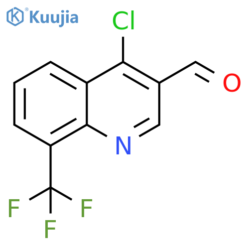 4-Chloro-8-(trifluoromethyl)quinoline-3-carbaldehyde structure