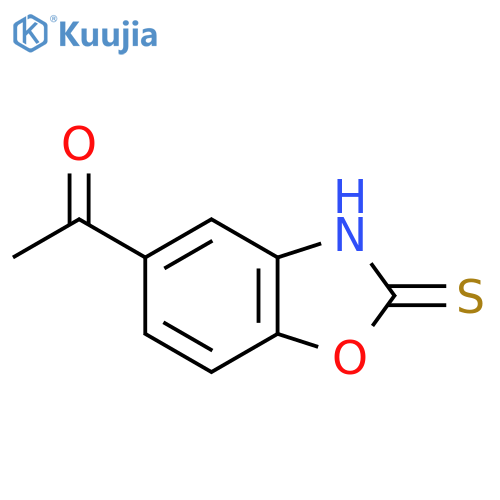 Ethanone, 1-(2,3-dihydro-2-thioxo-5-benzoxazolyl)- structure