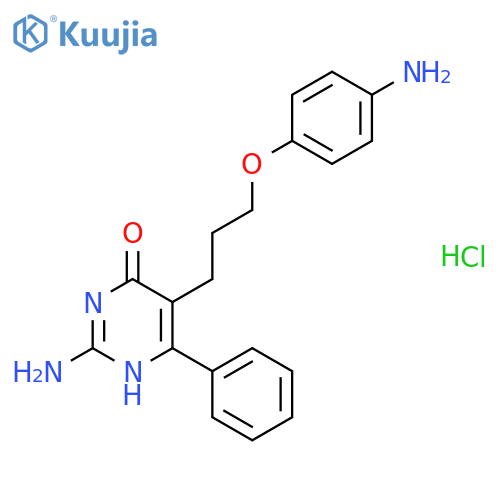 4(3H)-Pyrimidinone,2-amino-5-[3-(4-aminophenoxy)propyl]-6-phenyl-, hydrochloride (1:2) structure