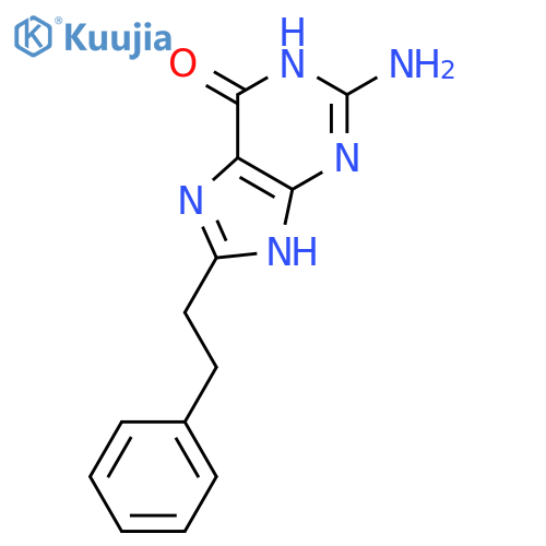 6H-Purin-6-one,2-amino-1,9-dihydro-8-(2-phenylethyl)- structure