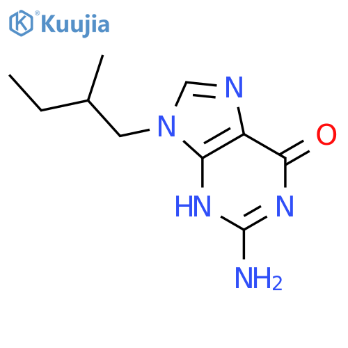 6H-Purin-6-one,2-amino-1,9-dihydro-9-(2-methylbutyl)- structure