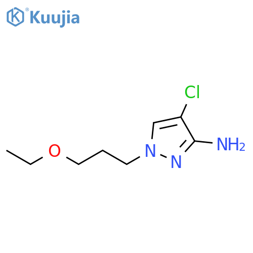 4-chloro-1-(3-ethoxypropyl)-1H-pyrazol-3-amine structure