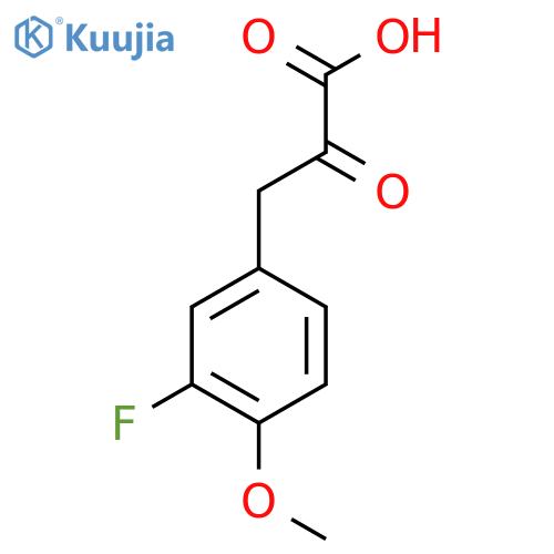3-(3-fluoro-4-methoxyphenyl)-2-oxopropanoic acid structure