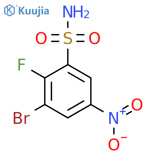 3-bromo-2-fluoro-5-nitrobenzene-1-sulfonamide structure