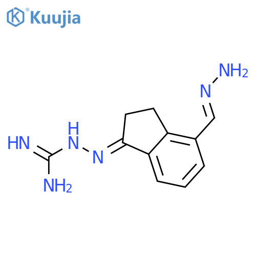 Hydrazinecarboximidamide,2-[4-(aminoiminomethyl)-2,3-dihydro-1H-inden-1-ylidene]- structure