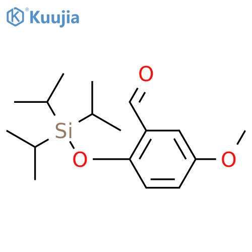 Benzaldehyde, 5-methoxy-2-[[tris(1-methylethyl)silyl]oxy]- structure