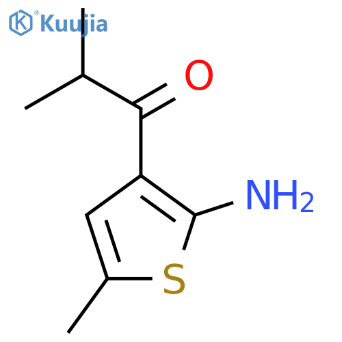 1-(2-Amino-5-methylthiophen-3-yl)-2-methylpropan-1-one structure