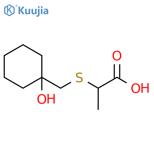 2-{[(1-hydroxycyclohexyl)methyl]sulfanyl}propanoic acid structure