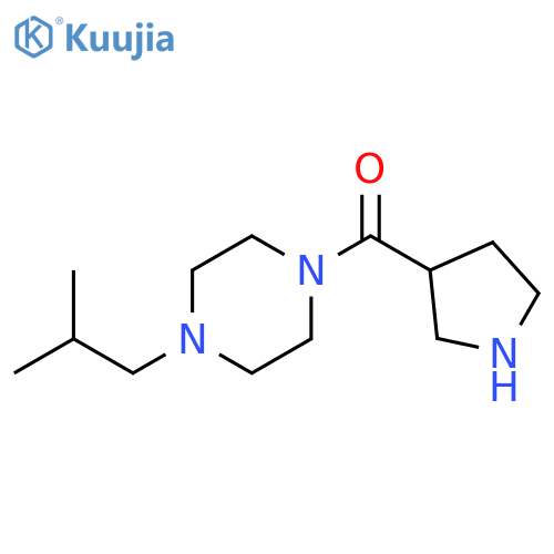 1-(2-methylpropyl)-4-(pyrrolidine-3-carbonyl)piperazine structure