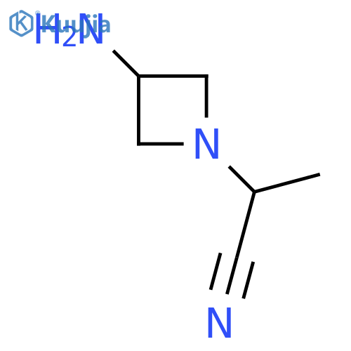 2-(3-Aminoazetidin-1-yl)propanenitrile structure
