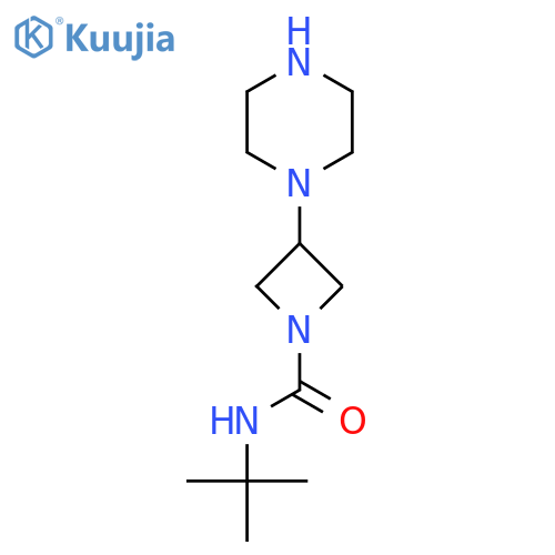 n-(Tert-butyl)-3-(piperazin-1-yl)azetidine-1-carboxamide structure