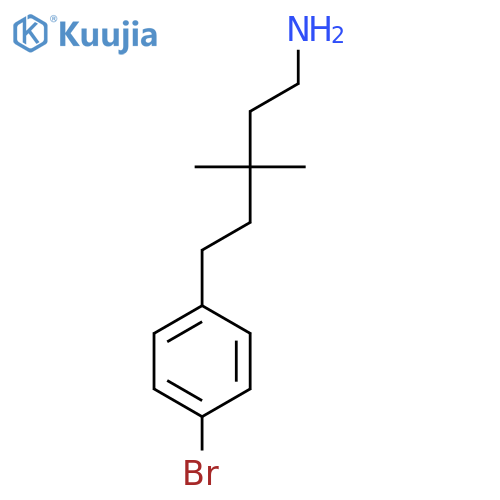 5-(4-Bromophenyl)-3,3-dimethylpentan-1-amine structure