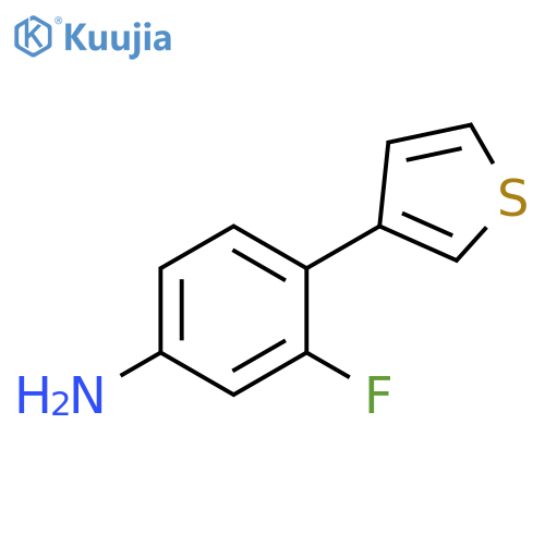 Benzenamine, 3-fluoro-4-(3-thienyl)- structure