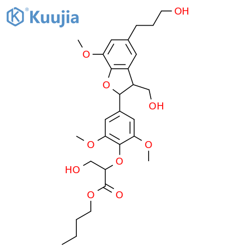 4,7'-Epoxy-3,8'-lignan-3',4',5,5',9,9'-hexol; (7'ξ,8'ξ)-form, 4'-O-[1-(Butoxycarbonyl)-2-hydroxyethyl], 3',5,5'-tri-Me ether structure