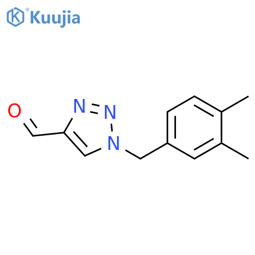 1-(3,4-dimethylphenyl)methyl-1H-1,2,3-triazole-4-carbaldehyde structure