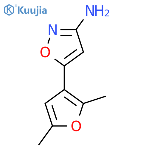 5-(2,5-dimethylfuran-3-yl)-1,2-oxazol-3-amine structure