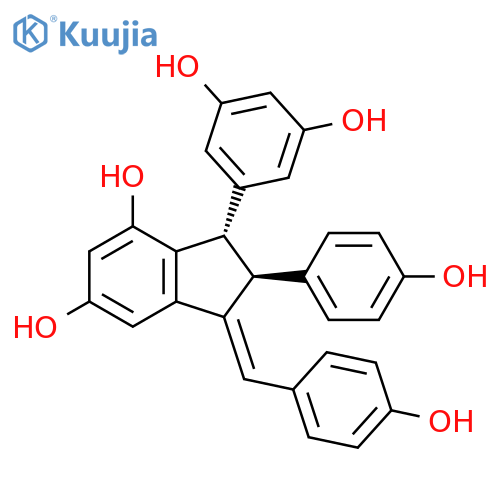 1H-Indene-4,6-diol,3-(3,5-dihydroxyphenyl)-2,3-dihydro-2-(4-hydroxyphenyl)-1-[(4-hydroxyphenyl)methylene]-,(1E,2S,3S)- structure