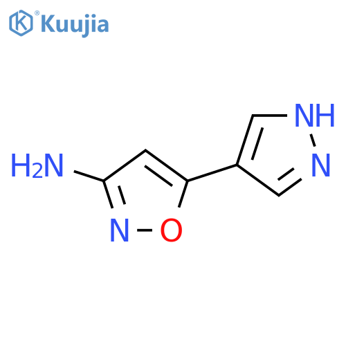 5-(1H-pyrazol-4-yl)-1,2-oxazol-3-amine structure