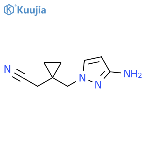 2-{1-(3-amino-1H-pyrazol-1-yl)methylcyclopropyl}acetonitrile structure