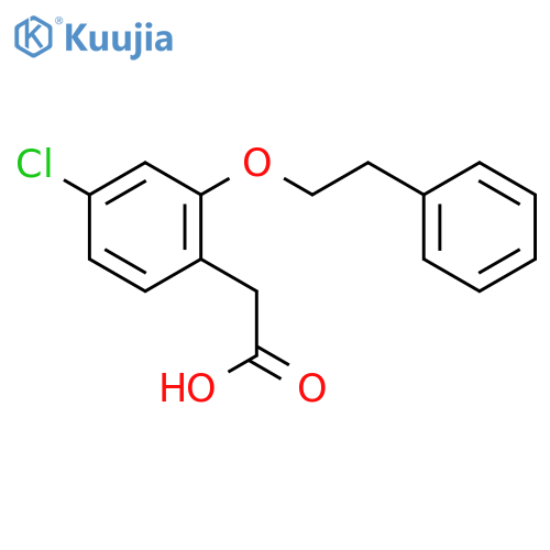 BENZENEACETIC ACID, 4-CHLORO-2-(2-PHENYLETHOXY)- structure