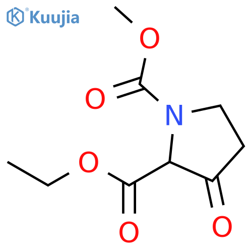 1,2-Pyrrolidinedicarboxylic acid, 3-oxo-, 2-ethyl 1-methyl ester structure