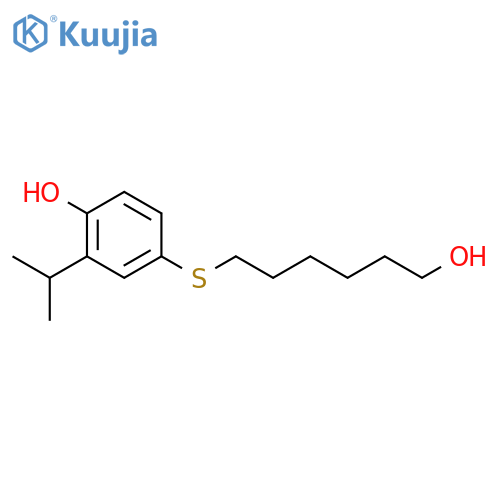 Phenol, 4-[(6-hydroxyhexyl)thio]-2-(1-methylethyl)- structure