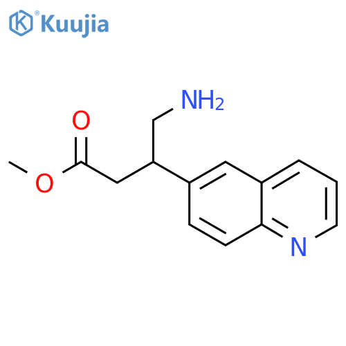 methyl 4-amino-3-(quinolin-6-yl)butanoate structure