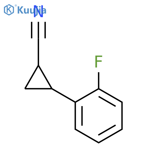 Cyclopropanecarbonitrile,2-(2-fluorophenyl)- structure