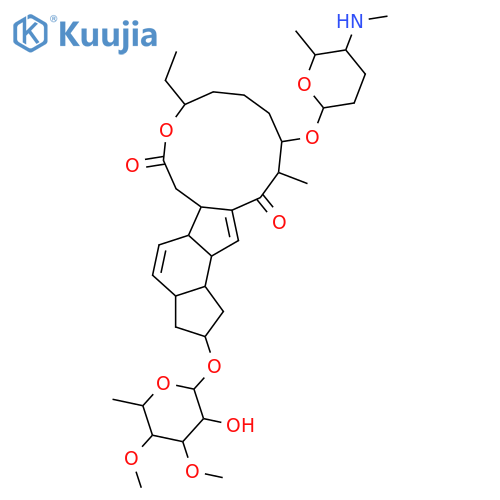 1H-as-Indaceno[3,2-d]oxacyclododecin-7,15-dione, 2-[(6-deoxy-3,4-di-O-methyl-α-L-mannopyranosyl)oxy]-9-ethyl-2,3,3a,5a,5b,6,9,10,11,12,13,14,16a,16b-tetradecahydro-14-methyl-13-[[(2R,5S,6R)-tetrahydro-6-methyl-5-(methylamino)-2H-pyran-2-yl]oxy]-, (2R,3aS,5aR,5bS,9S,13S,14R,16aS,16bR)- structure