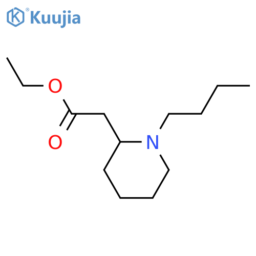 2-Piperidineacetic acid, 1-butyl-, ethyl ester structure
