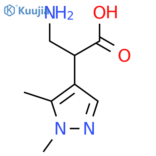 3-amino-2-(1,5-dimethyl-1H-pyrazol-4-yl)propanoic acid structure