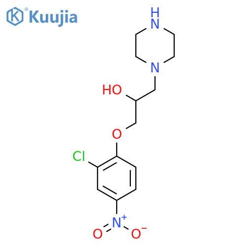 1-(2-Chloro-4-nitrophenoxy)-3-(piperazin-1-yl)propan-2-ol structure