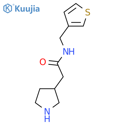 2-(pyrrolidin-3-yl)-N-(thiophen-3-yl)methylacetamide structure
