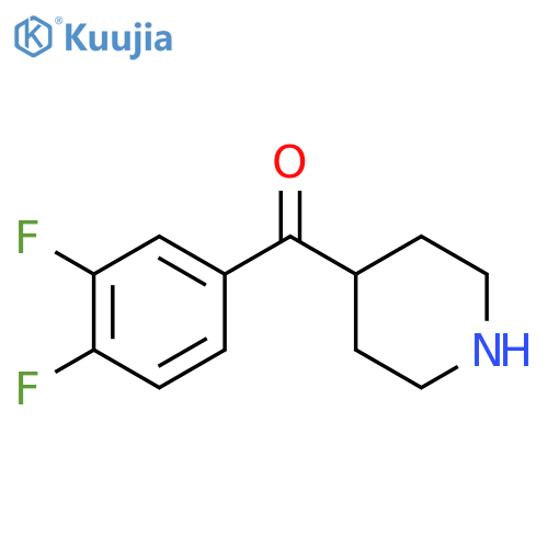 (3,4-Difluorophenyl)(piperidin-4-yl)methanone structure