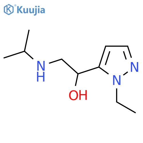 1-(1-ethyl-1H-pyrazol-5-yl)-2-(propan-2-yl)aminoethan-1-ol structure