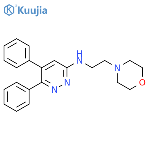 4-Morpholineethanamine, N-(5,6-diphenyl-3-pyridazinyl)- structure